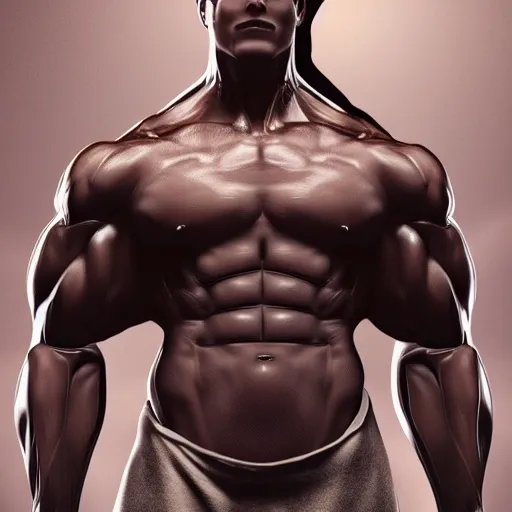 Image similar to a realistic detailed photo of a bodybuilder who is also a male android Chris Redfield, shiny skin, posing robotically, blank stare