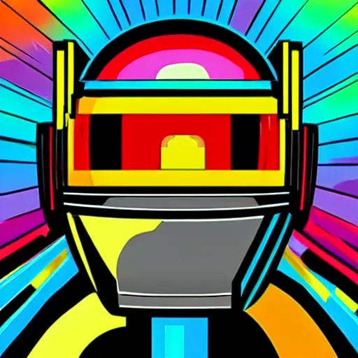 Image similar to daft punk concert in 1 bit art style