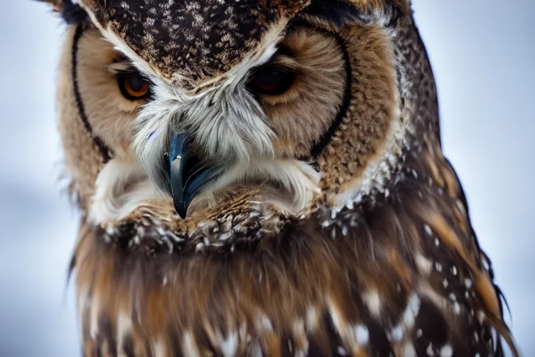 Image similar to wildlife photography of an Owlbear by Emmanuel Lubezki