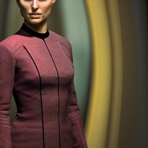 Image similar to Natalie Portman in Star Trek, (EOS 5DS R, ISO100, f/8, 1/125, 84mm, modelsociety, prime lense)