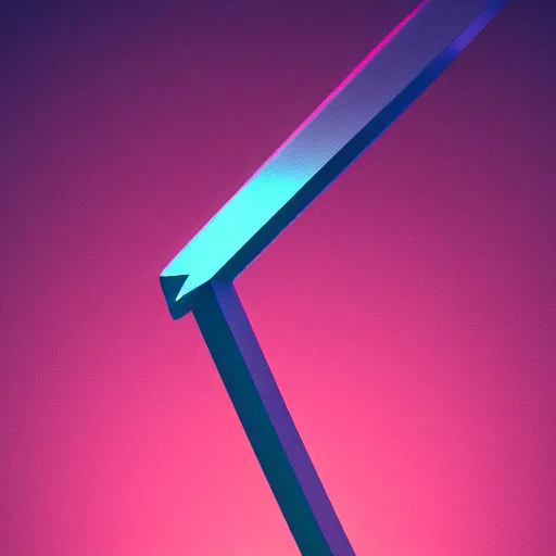 Image similar to simple art low poly neon dagger concept art, artstation hd