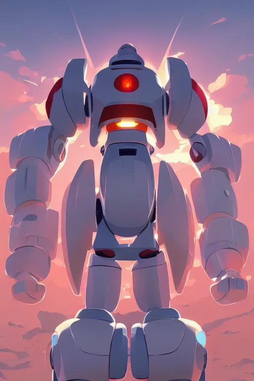 Image similar to metabots medabots medarotto medarot robot minimalist comics, behance hd by jesper ejsing, by rhads, makoto shinkai and lois van baarle, ilya kuvshinov, rossdraws global illumination ray tracing hdr radiating a glowing aura