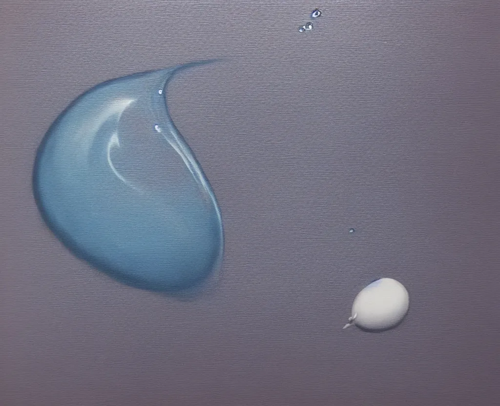 Image similar to beautiful matte airbrush of a glossy water drop dripping on a white background, inspired by 8 0's airbrush illustrations, art by pater sato