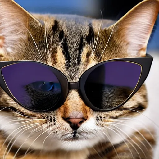 Prompt: a cat with sunglasses