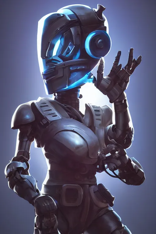 Image similar to epic mask helmet robot ninja portrait stylized as fornite style game design fanart by concept artist gervasio canda, behance hd by jesper ejsing, by rhads, makoto shinkai and lois van baarle, ilya kuvshinov, rossdraws global illumination radiating a glowing aura global illumination ray tracing hdr render in unreal engine 5