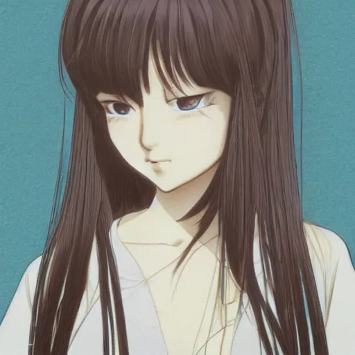 Image similar to young girl by tatsuki fujimoto, detailed, manga, illustration