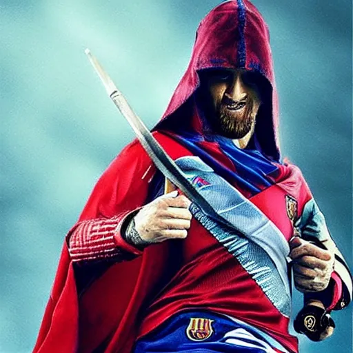 Prompt: lionel messi as ezio auditore