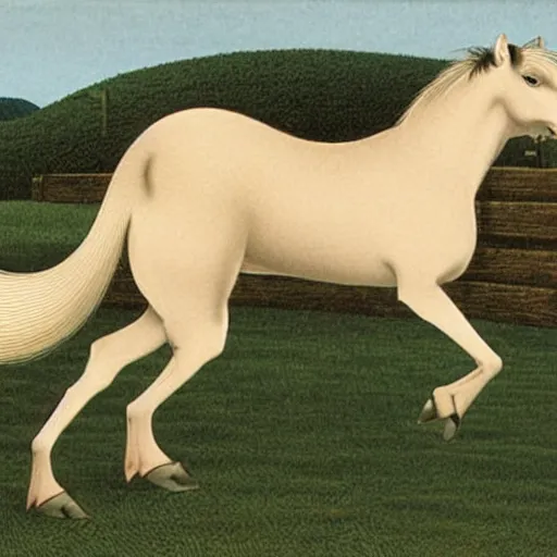 Prompt: hybrid of mouse and horse, half horse - half mouse, art by george stubbs, kawase hasui