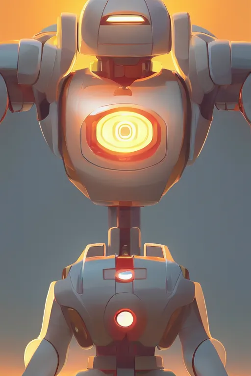 Image similar to metabots medabots medarotto medarot robot minimalist comics, behance hd by jesper ejsing, by rhads, makoto shinkai and lois van baarle, ilya kuvshinov, rossdraws global illumination ray tracing hdr radiating a glowing aura