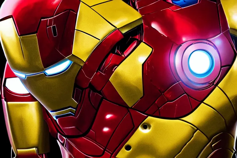 Prompt: portrait iron man with crying laughing emoji sticker on chest, high octane, 4 k, hyper realistic, hyper detailed