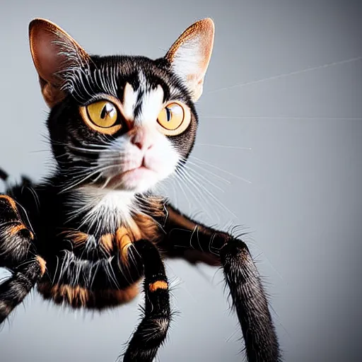 Image similar to a spider - cat - hybrid, animal photography