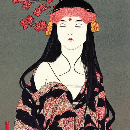 Prompt: photo of young woman by takato yamamoto