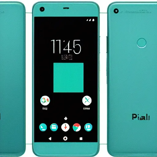 Prompt: teal pixel 6 pro phone