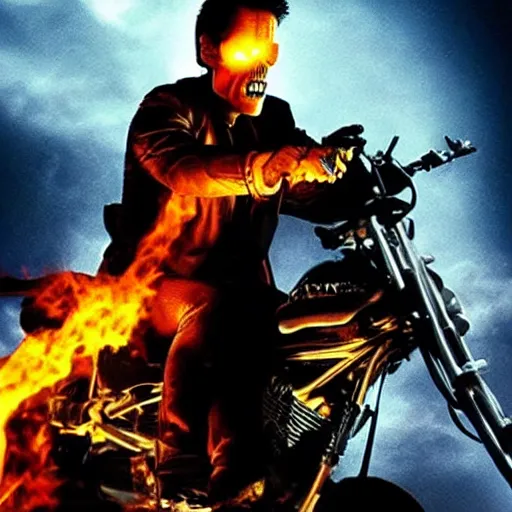 Image similar to Jim Carrey as the ghost rider 4K quality super realistic