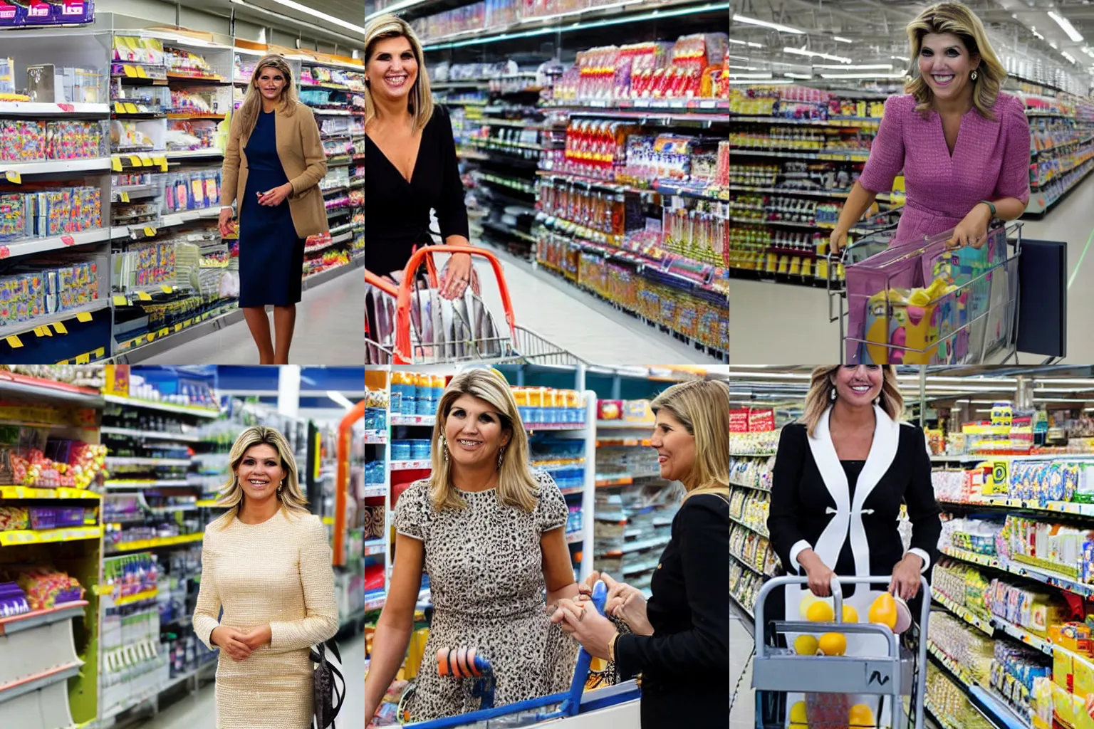 Prompt: Queen Maxima zorreguieta working in the zeeman