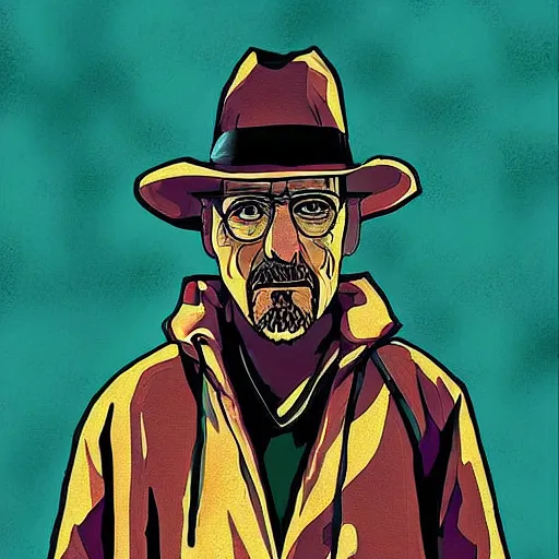 Prompt: surrealist breaking bad, digital art,