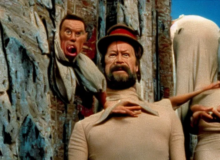 Image similar to ! dream a still image from a monty python animation by terry gilliam, technicolor 4 k