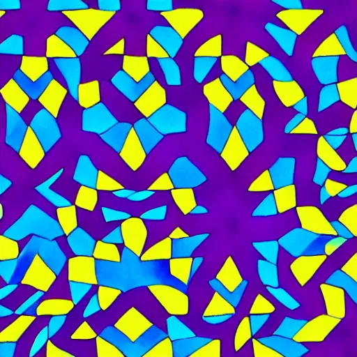 Image similar to psychedelic coloured penrose tiling, sharp, geometric