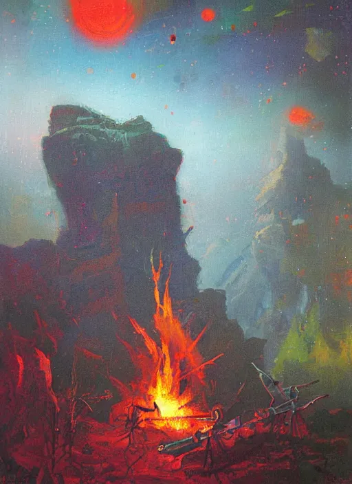 Image similar to camp fire by paul lehr