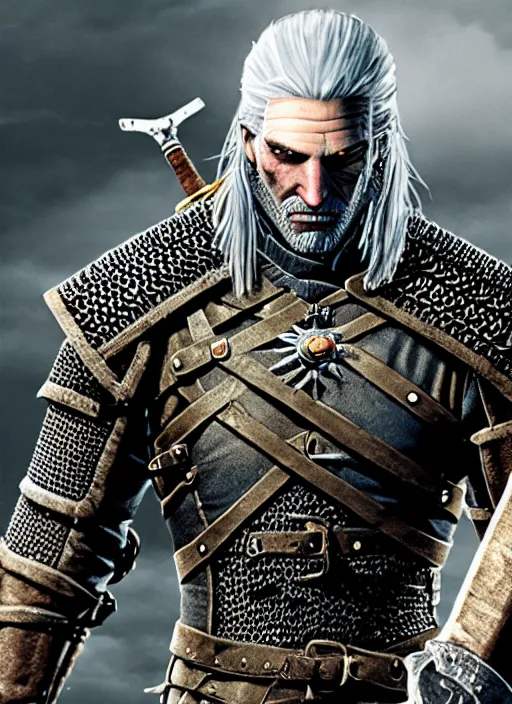 Image similar to geralt of rivia in dark souls