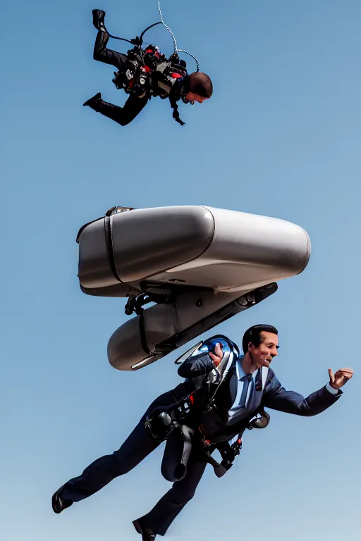 Prompt: joe biden flying with jet pack, high resolution, photorealistic, cinematic, smooth, 4 k, aesthetic lighting, baroque object, sharp focus, hyperdetailed, face features, tumblr trending, with small object details, professional photography, pullitzer winning photo by : canon eos 5 d mark iv, by karah mew and adnan abidi and jodie bateman