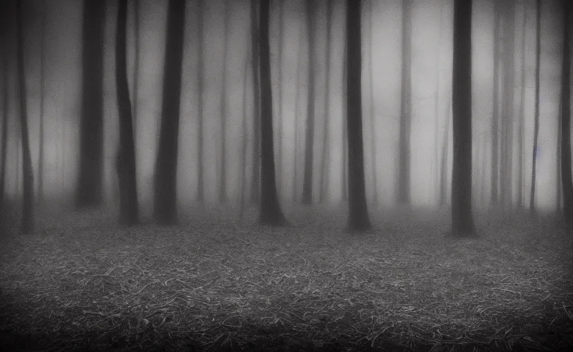 Prompt: beauty of dead evil, in the misty wood, pale light, pinhole camera effect, lomography effect, analogue photo quality, red monochrome, blur, unfocus, red bright filter, scratches