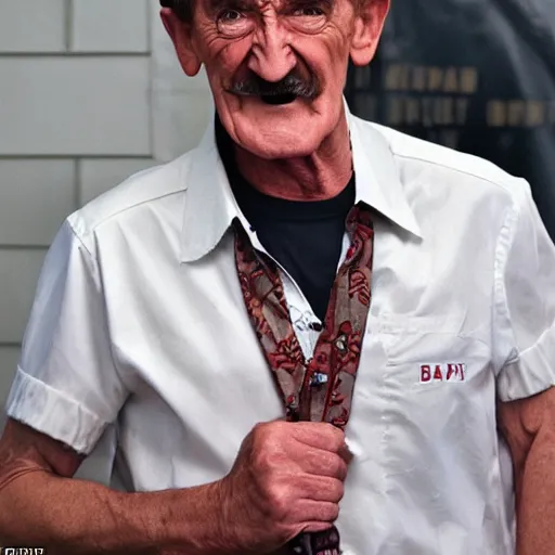 Image similar to Barry Chuckle has had enough of your shit