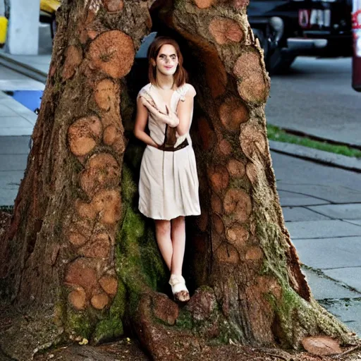 Prompt: emma watson but she's a tree stump