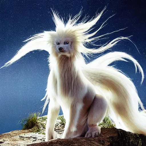 Image similar to national geographic professional photo of ninetales, award winning