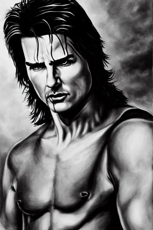 Image similar to hyperrealistic portrait of the Hindu God Vishnu, Tom Cruise Tom Cruise Tom Cruise