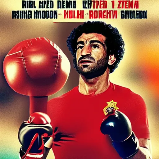 Prompt: movie poster of mohammed salah in rocky 4,