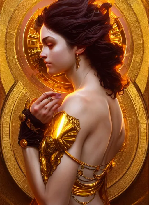 Prompt: strong and powerful goddess dancer of the underworld, shiny, intricate, elegant, highly detailed, ultra definition, digital painting, artstation, vray, concept art, smooth, high speed photography, illustration, art by artgerm and greg rutkowski and alphonse mucha and james jean