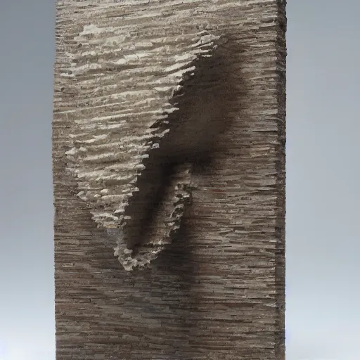 Prompt: A three-dimensional sculpture that appears to be a two-dimensional painting from certain angles.