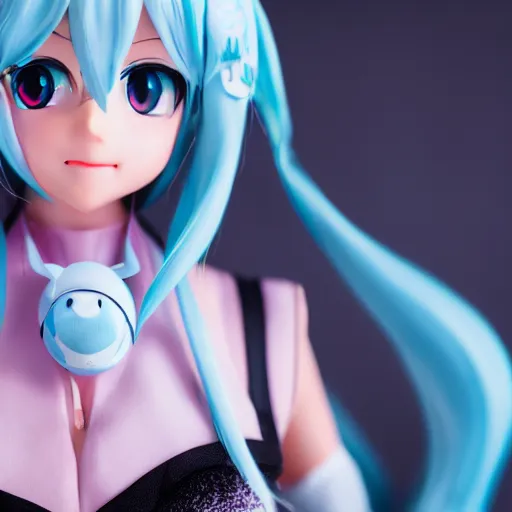 Image similar to portrait photo still of real life hatsune miku 8 k, 8 5 mm f 1. 8