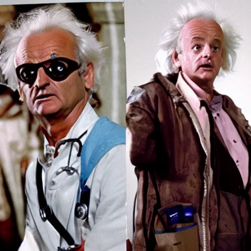 Image similar to bill murray as doctor emmett brown