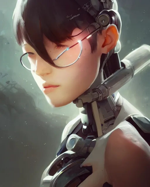 Image similar to cyborg girl, sharp details, sharp focus, elegant, highly detailed, illustration, by jordan grimmer and greg rutkowski and pine ( ハイネ ) and 薯 子 imoko and 香 川 悠 作 and wlop and maya takamura, intricate, beautiful, trending artstation, pixiv, digital art