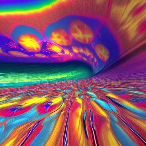 Image similar to psychedelic surfing, octane render, 8k, ultra detailed