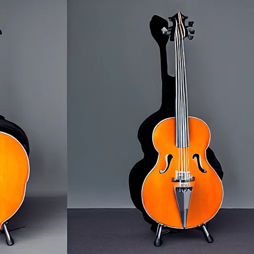 Image similar to guitar in cello shape