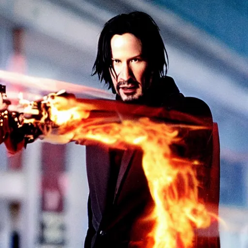 Image similar to keanu reeves as ghostrider