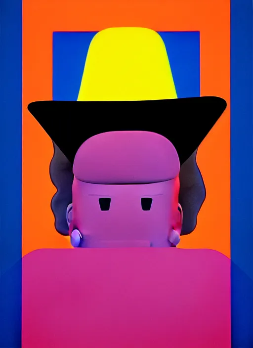 Image similar to witch with hat by shusei nagaoka, kaws, david rudnick, airbrush on canvas, pastell colours, cell shaded, 8 k,