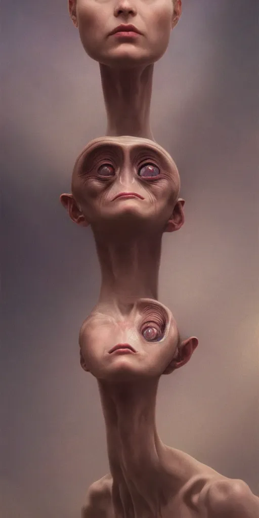 Prompt: A beautiful female alien face with a very long neck, alien is from the future, Realistic, Refined, Detailed Digital Art, Oil Painting, William-Adolphe Bouguereau, Pre-Raphaelite,Renaissance, Highly Detailed, Cinematic Lighting, Unreal Engine, 8K