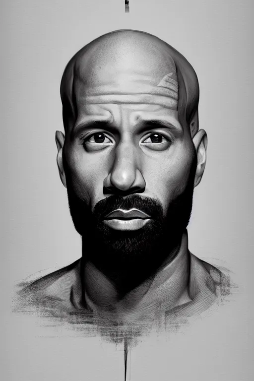 Image similar to joe budden, realistic portrait annie leibovitz photography, symmetrical, highly detailed, digital painting, artstation, concept art, smooth, sharp focus, illustration, cinematic lighting