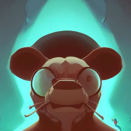 Image similar to face icon stylized minimalist danger mouse, loftis, cory behance hd by jesper ejsing, by rhads, makoto shinkai and lois van baarle, ilya kuvshinov, rossdraws global illumination