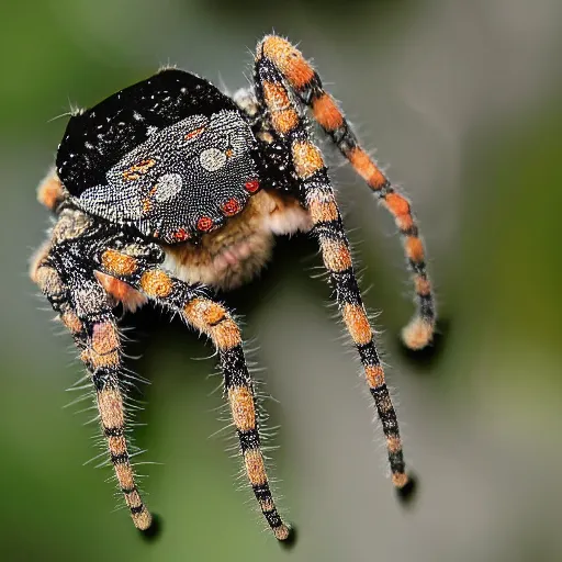 Image similar to orb weaver spider cat hybrid