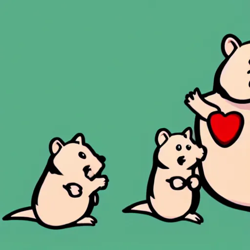 Image similar to fat obese anthro hamster cartoon