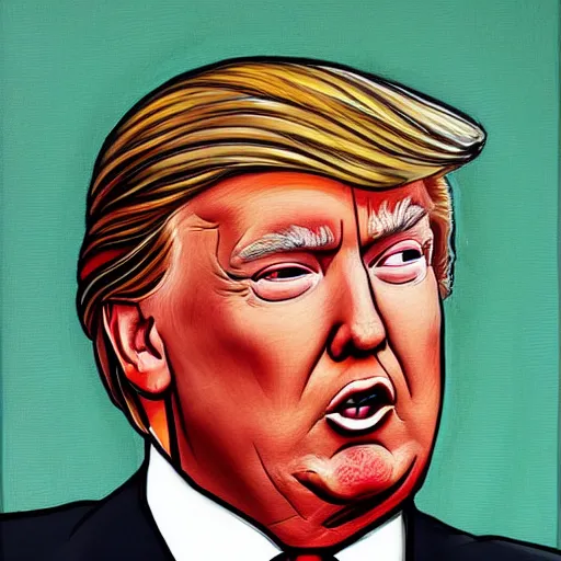 Prompt: portrait of donald trump or vladimir putin by greg ruthkowski