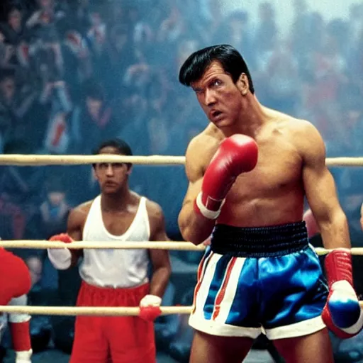 Image similar to rocky 4 directed by wes anderson,