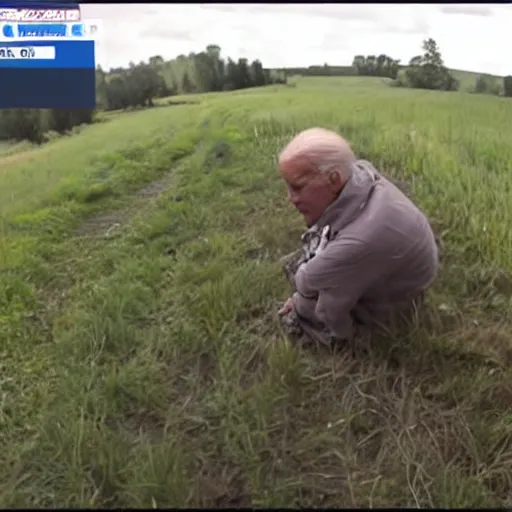 Image similar to trail cam footage of Joe biden