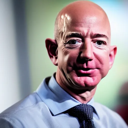 Prompt: Jeff Bezos, throbbing veins on his forehead and neck, XF IQ4, 150MP, 50mm, F1.4, ISO 200, 1/160s, natural light