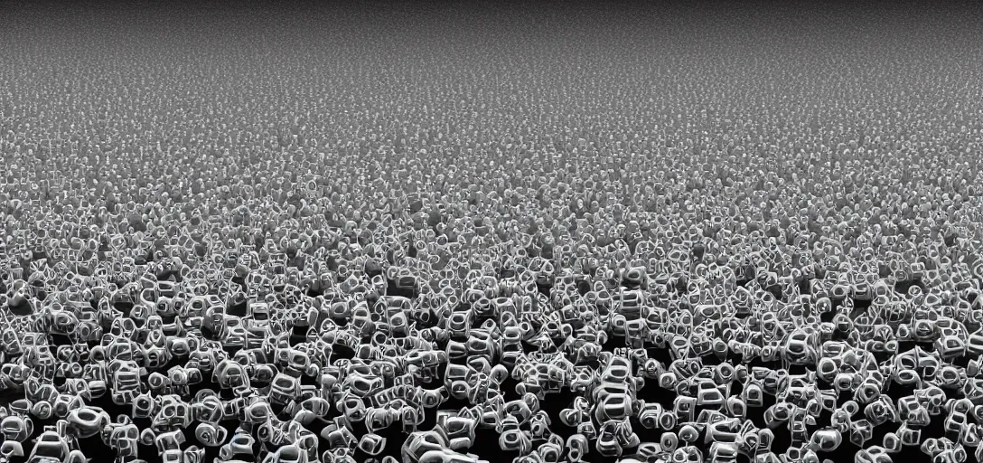 Prompt: nanobots swarm forming shapes of a cyborg cat and a cyborg dog, monochrome, ferroluid, hybrid, black and white artistic photo, artstation, futuristic, scifi style, atomic energy